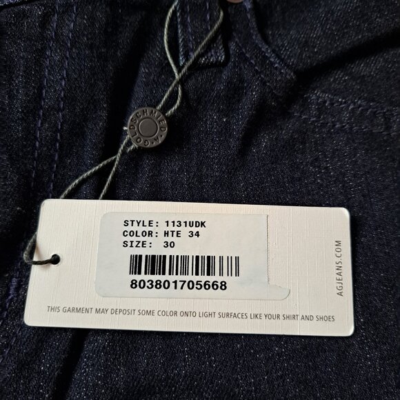 NEW AG Men's Matchbox Slim Straight Black Jeans Size 30 - Picture 7 of 16